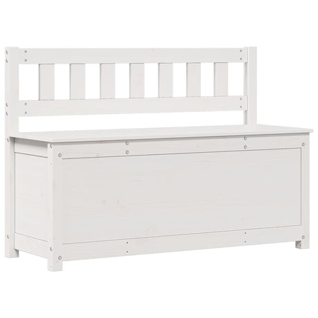 Vidaxl bankje 110x41x76,5 cm massief grenenhout wit