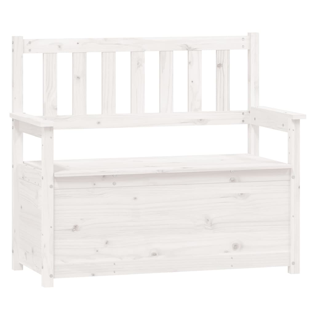Vidaxl bankje 112,5x51,5x96,5 cm massief grenenhout wit