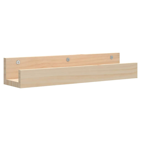 Vidaxl wandschappen 2 st 50x12x9 cm massief grenenhout