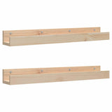 Vidaxl wandschappen 2 st 80x12x9 cm massief grenenhout