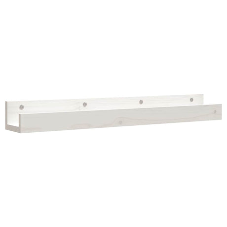 Vidaxl wandschappen 2 st 80x12x9 cm massief grenenhout wit