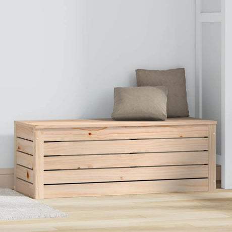 Vidaxl opbergbox 89x36,5x33 cm massief grenenhout