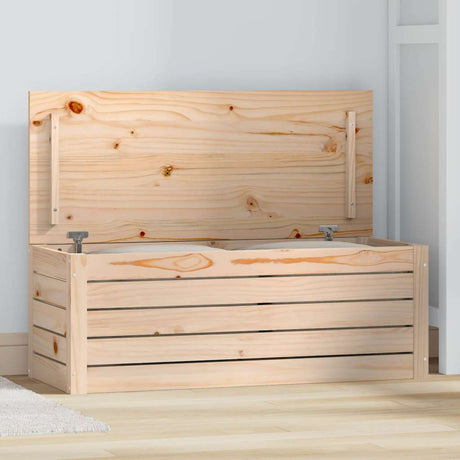 Vidaxl opbergbox 89x36,5x33 cm massief grenenhout