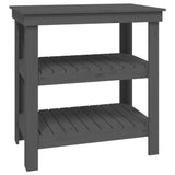 Vidaxl Workbench 78.5x50x80 cm Solid pine Gray