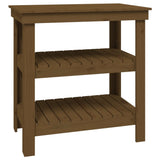 Vidaxl werkbank 78,5x50x80 cm massief grenenhout honingbruin