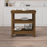 Vidaxl werkbank 78,5x50x80 cm massief grenenhout honingbruin