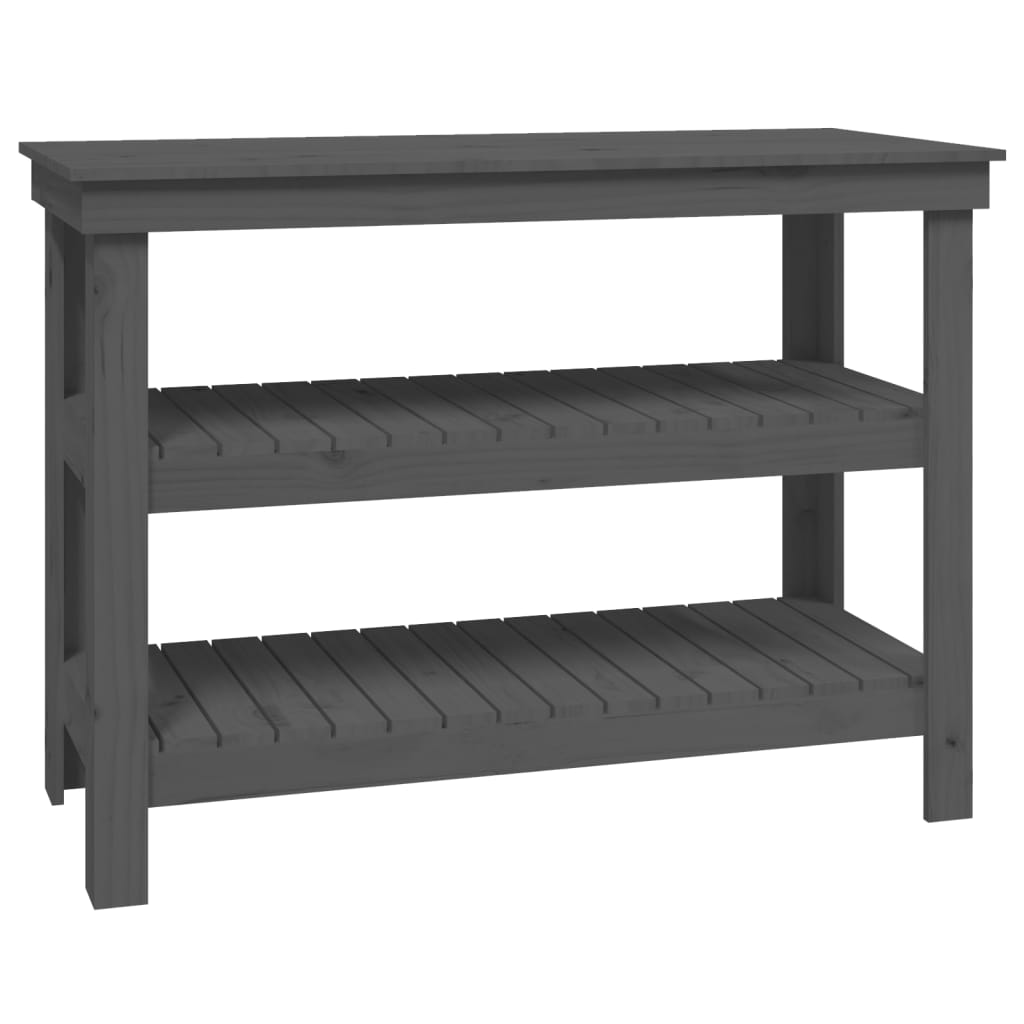 Vidaxl Workbench 110.5x50x80 cm Solid pine Gray