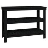Vidaxl werkbank 110,5x50x80 cm massief grenenhout zwart