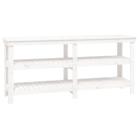Vidaxl werkbank 181x50x80 cm massief grenenhout wit