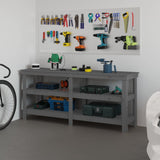 Vidaxl werkbank 181x50x80 cm massief grenenhout grijs