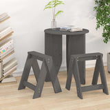 Vidaxl krukken 2 st 40x40x45 cm massief grenenhout grijs