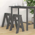 Vidaxl krukken 2 st 40x40x60 cm massief grenenhout grijs