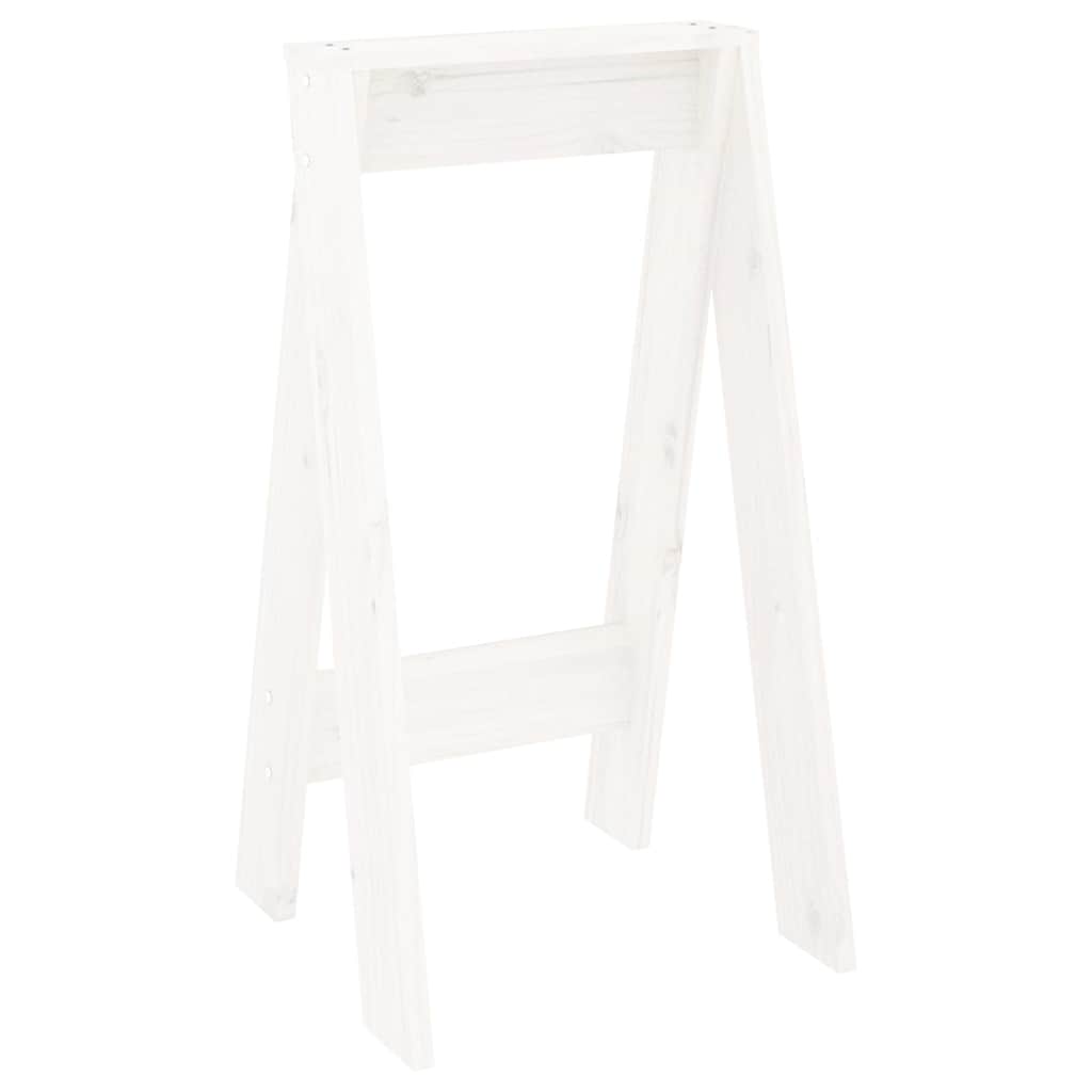 Vidaxl krukken 2 st 40x40x75 cm massief grenenhout wit