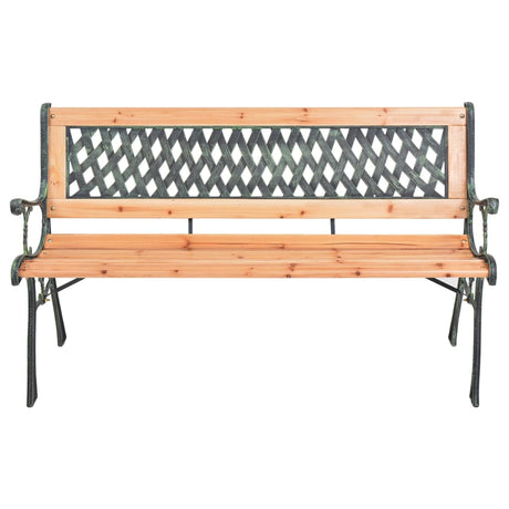 Vidaxl tuinbank 116 cm gietijzer en massief vurenhout
