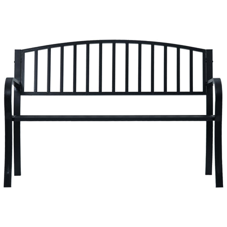 Vidaxl tuinbank 120 cm staal zwart