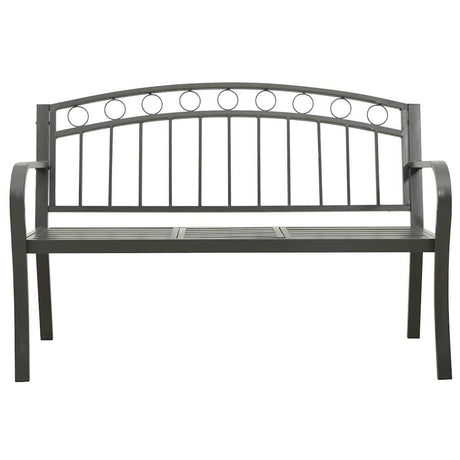 Vidaxl tuinbank met tafel 120 cm staal grijs