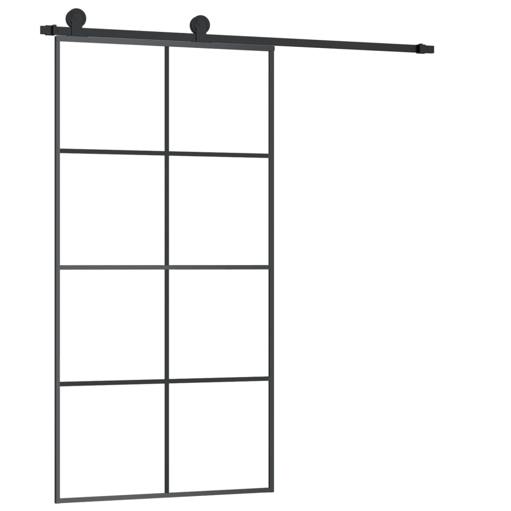 Vidaxl rutscht Dier mam Batter 102.5x205 cm esg Glas an Aluminium