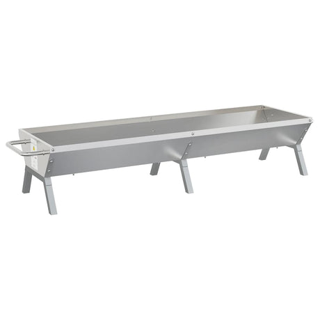 Vidaxl barbecueplaat 158x42x31 cm roestvrij staal zilverkleurig