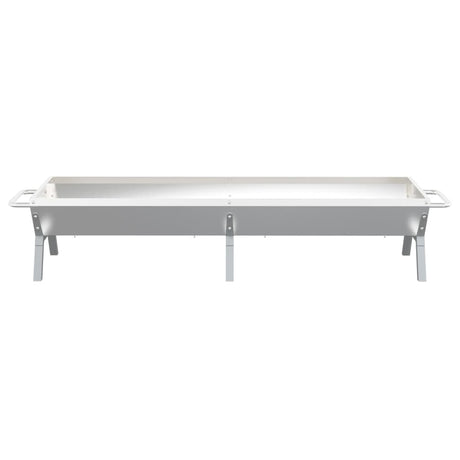 Vidaxl barbecueplaat 158x42x31 cm roestvrij staal zilverkleurig