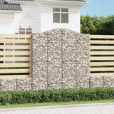 Vidaxl shananskument vaulted 200x30x220 240 cm galvaniséiert Eisen