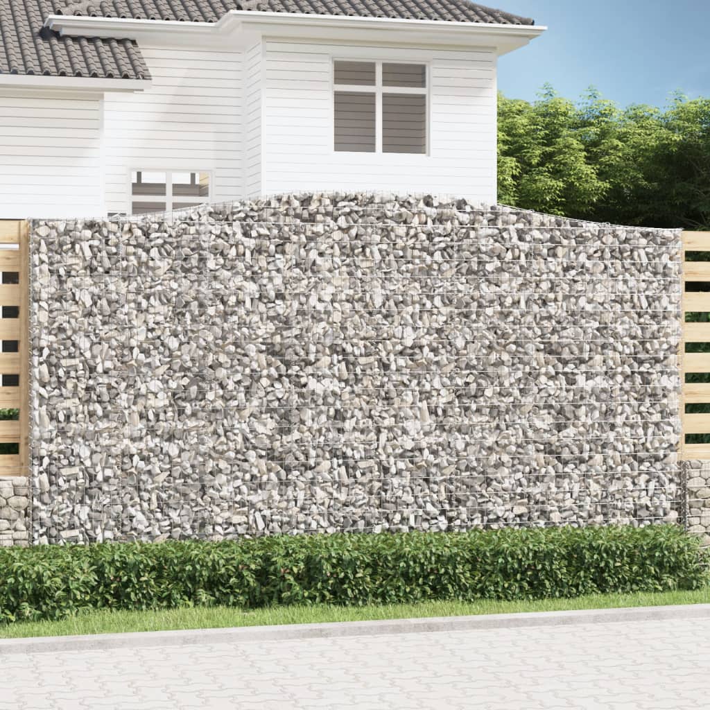 Vidaxl Schanskorf välvt 400x50x220 240 cm galvaniserat järn