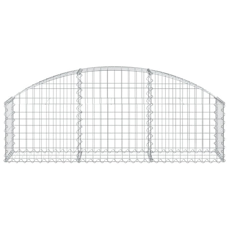Vidaxl schanskorf gewelfd 150x30x40 60 cm gegalvaniseerd ijzer