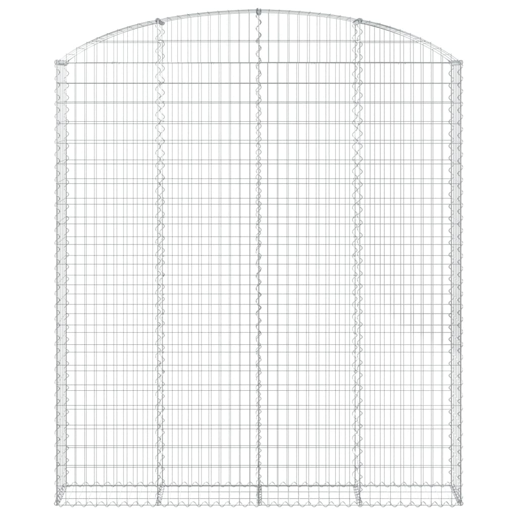 Vidaxl shananskument vaulted 200x30x220 240 cm galvaniséiert Eisen