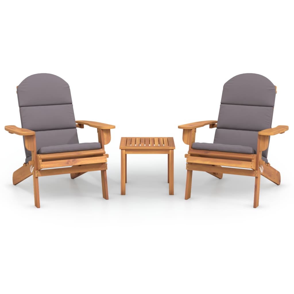 Vidaxl 3-delige loungeset adirondack massief acaciahout