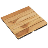 Vidaxl terrassefliser 20 stk 30x30 cm solid teak vertikalt mønster