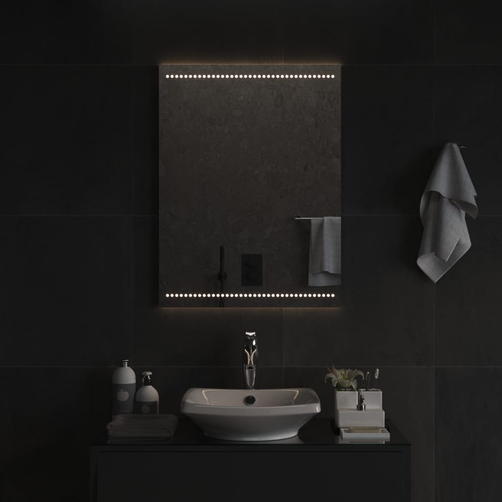Vidaxl badkamerspiegel led 60x80 cm