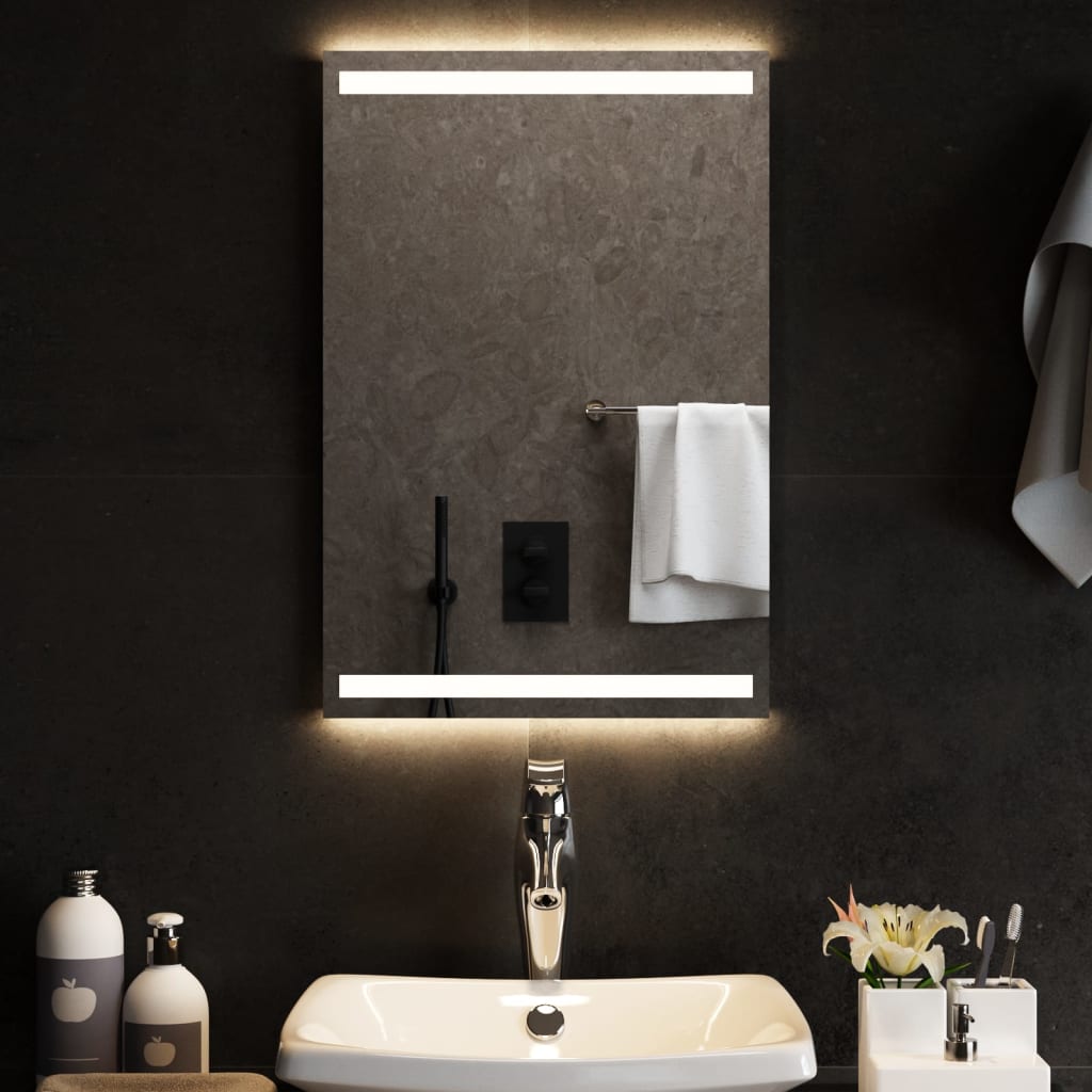 Miroir de salle de bain Vidaxl LED 40x60 cm