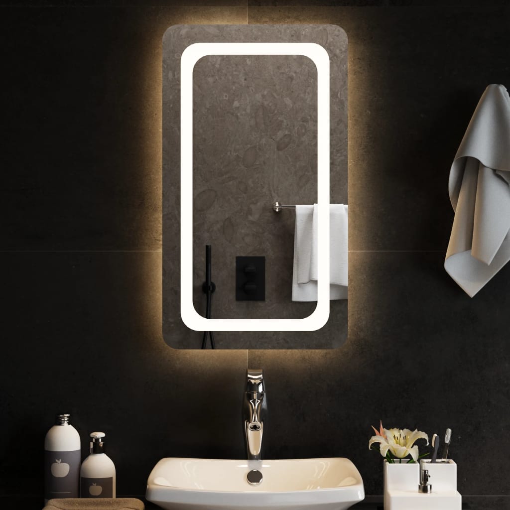 Miroir de salle de bain Vidaxl LED 40x70 cm