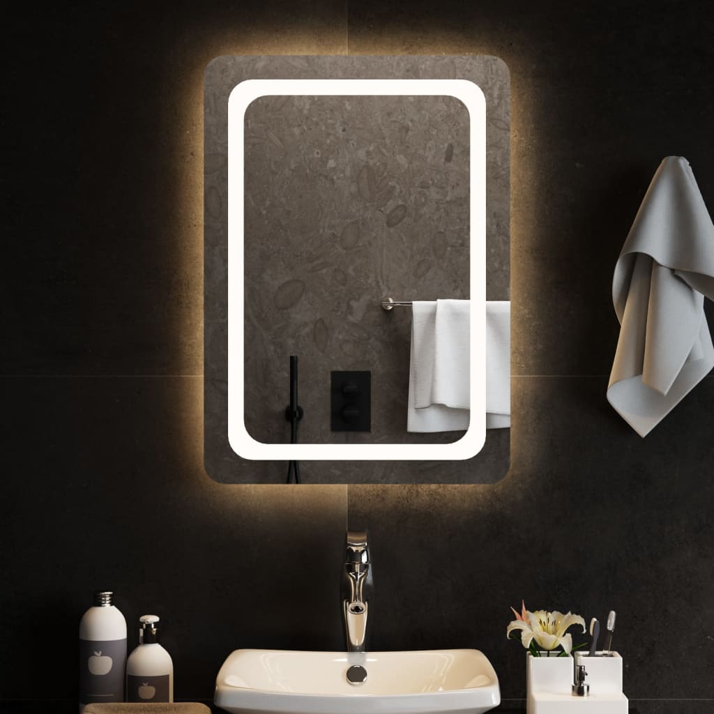 Miroir de salle de bain Vidaxl LED 50x70 cm