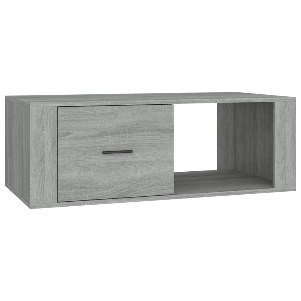Vidaxl salontafel 100x50,5x35 cm bewerkt hout grijs sonoma eikenkleur