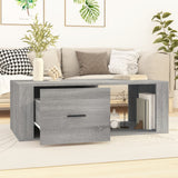 Vidaxl salontafel 100x50,5x35 cm bewerkt hout grijs sonoma eikenkleur