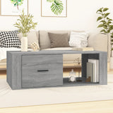 Vidaxl salontafel 100x50,5x35 cm bewerkt hout grijs sonoma eikenkleur