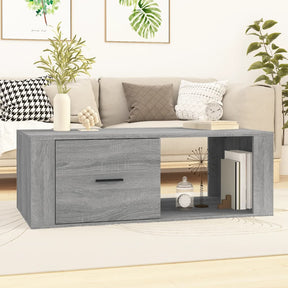 Vidaxl salontafel 100x50,5x35 cm bewerkt hout grijs sonoma eikenkleur