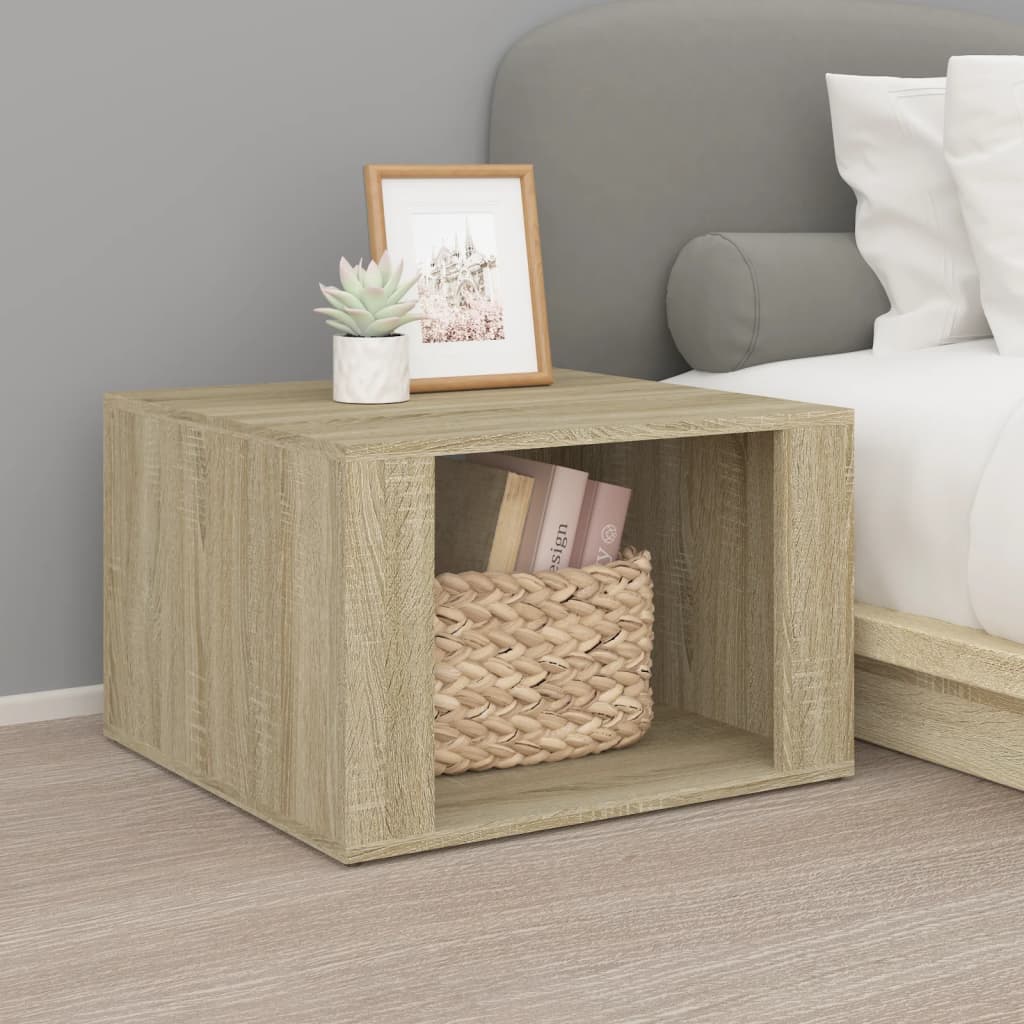 Vidaxl nachtkastje 57x55x36 cm bewerkt hout sonoma eikenkleurig
