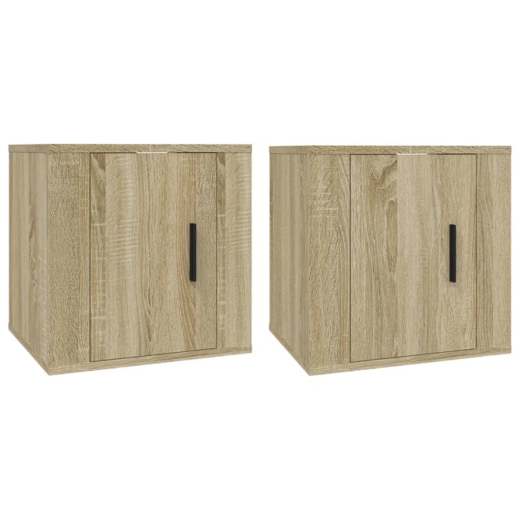 Vidaxl tv-wandmeubels 2 st 40x34,5x40 cm sonoma eikenkleurig
