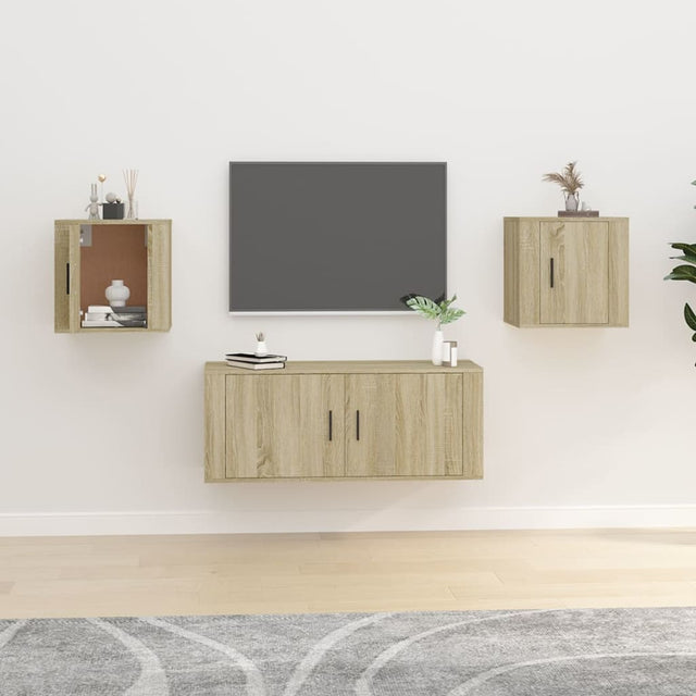 Vidaxl tv-wandmeubels 2 st 40x34,5x40 cm sonoma eikenkleurig