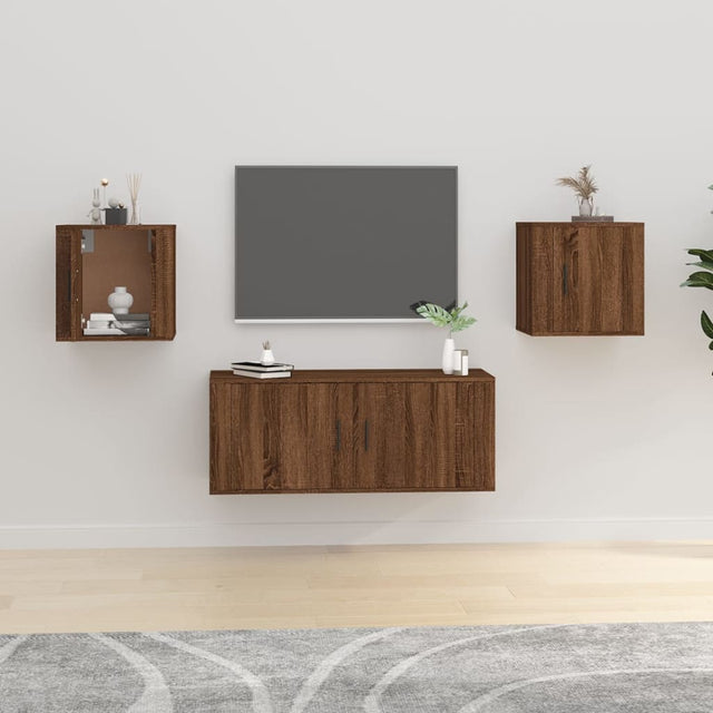 Vidaxl tv-wandmeubels 2 st 40x34,5x40 cm bruin eikenkleur