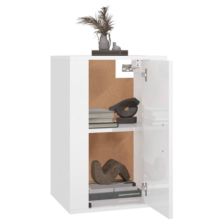 Vidaxl tv-wandmeubel 40x34,5x60 cm hoogglans wit
