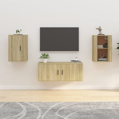 Vidaxl tv-wandmeubels 2 st 40x34,5x60 cm sonoma eikenkleurig