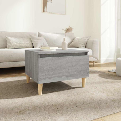 Vidaxl bijzettafel 50x46x35 cm bewerkt hout grijs sonoma eikenkleurig