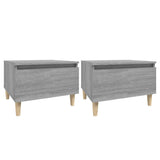Vidaxl bijzettafels 2 st 50x46x35 cm bewerkt hout grijs sonoma eiken
