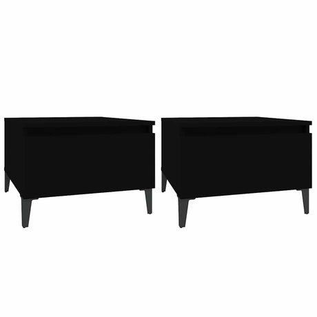 Vidaxl bijzettafels 2 st 50x46x35 cm bewerkt hout zwart