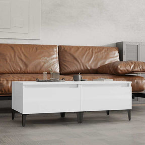 Vidaxl bijzettafels 2 st 50x46x35 cm bewerkt hout hoogglans wit