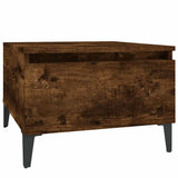 Vidaxl bijzettafel 50x46x35 cm bewerkt hout gerookt eikenkleurig
