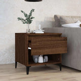 Vidaxl bijzettafel 50x46x50 cm bewerkt hout bruin eikenkleur