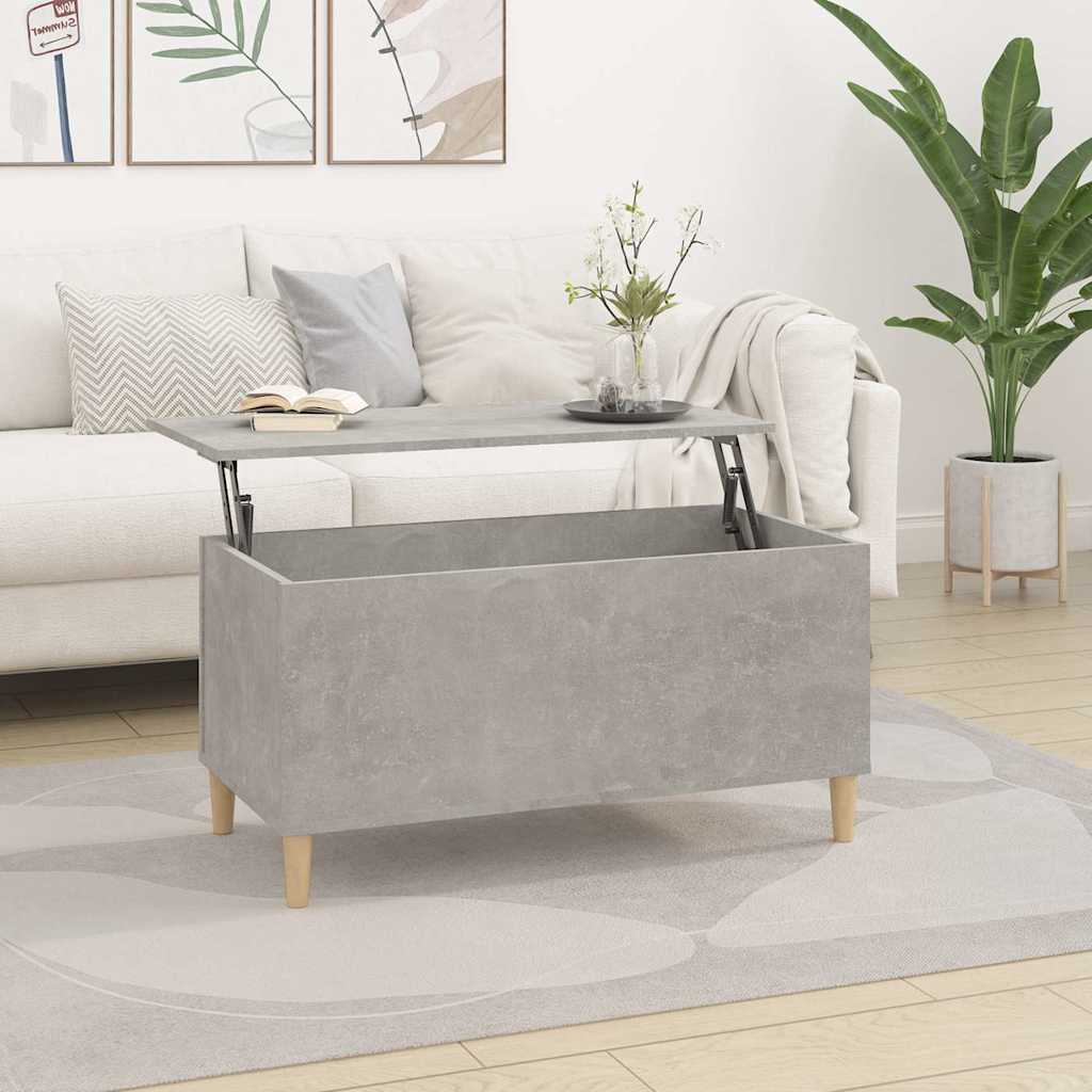 Vidaxl salontafel 90x44,5x45 cm bewerkt hout betongrijs